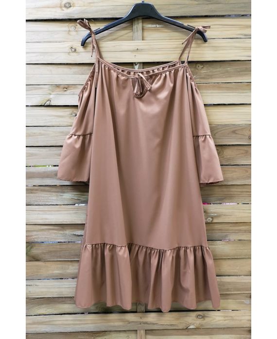 KLEID TRÄGERLOS A KNÜPFEN 0643 CAMEL