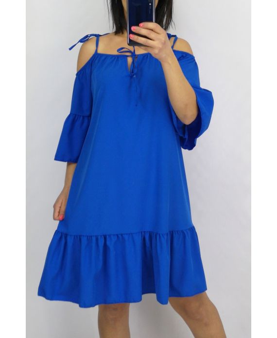 ROBE BRETELLES A NOUER 0643 BLEU ROYAL