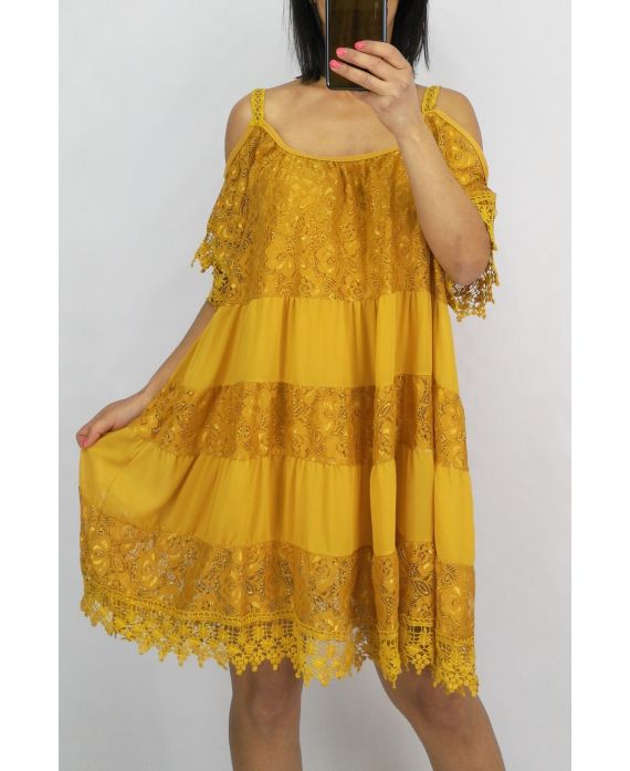 TUNIC LACE BOHEMIENNE 0642 MUSTARD