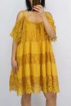 TUNIC LACE BOHEMIENNE 0642 MUSTARD