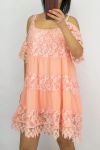 TUNIC LACE BOHEMIENNE 0642 PINK