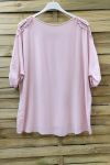 LARGE SIZE TUNIC SHOULDER LACE 0649 PINK