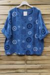 TUNIC PRINTED 0658 BLUE