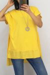 TUNIC BI-MATTER + NECKLACE 0651 YELLOW