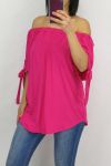 TOP SPALLE DENUDEES HA COSTRUIRE 0654 FUSHIA