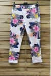 PANTALON JOGG 0665 BLANC FLEURS