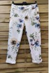 PANTALON JOGG 0665 FLEURS ROSE