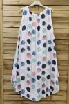 ROBE AMPLE IMPRIMEE 0673 BLANC