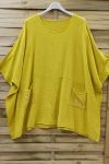 LARGE SIZE TUNIC SEQUINS 0672 YELLOW