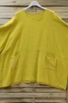 LARGE SIZE TUNIC SEQUINS 0672 YELLOW