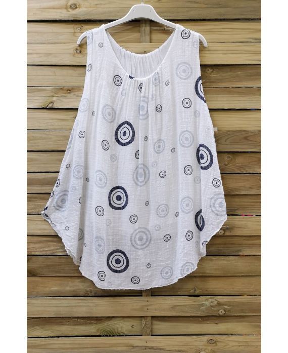 TOP WIDE PRINTS 0675 WHITE