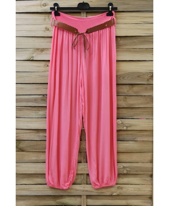 LOT 2 X PANTS + BELT 0690 CORAL