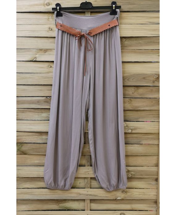 LOT 2 X HOSE + GÜRTEL 0690 TAUPE