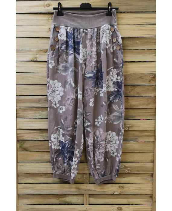 HOSEN DRUCKT 0693 TAUPE