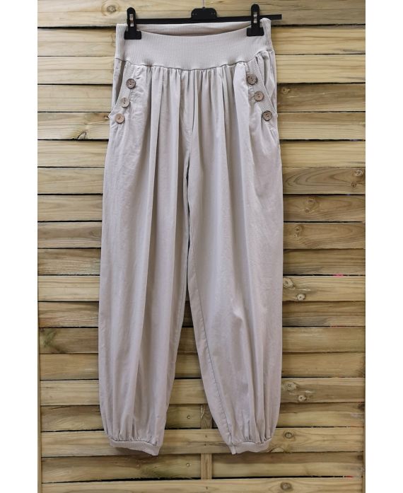 PANTALON BOUTONS 0689 BEIGE