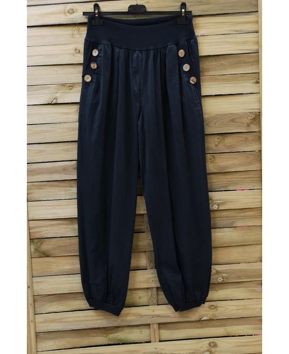 PANTALON BOUTONS 0689 NOIR