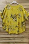 TOP IN COTONE FIORI 0677 GIALLO