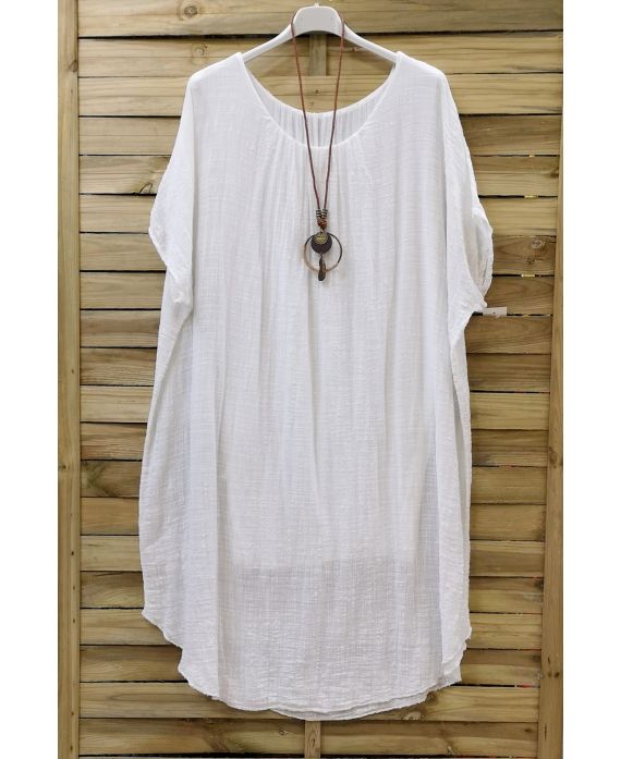 DRESS LOOSE-0678 WHITE