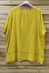 GRANDE TAILLE TUNIQUE BI-MATIERE 0679 JAUNE