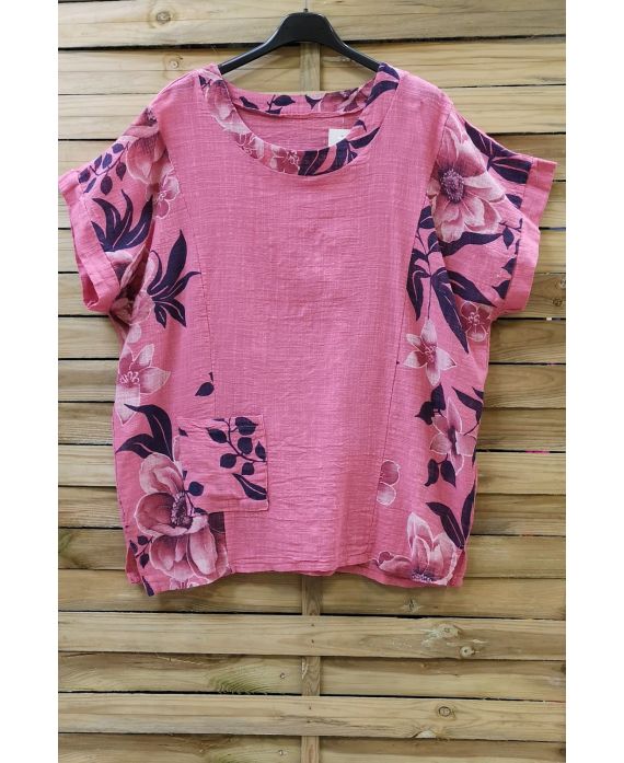 LARGE SIZE TUNIC PRINTED 0688 PINK