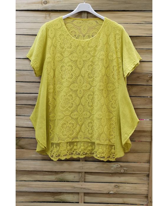 TUNICA AMPIA PIZZO 0709 GIALLO