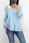 MAGLIA 2 IN 1 TASTI 0536 CIELO BLU