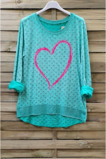 T-SHIRT HERZEN 6097 GRÜN