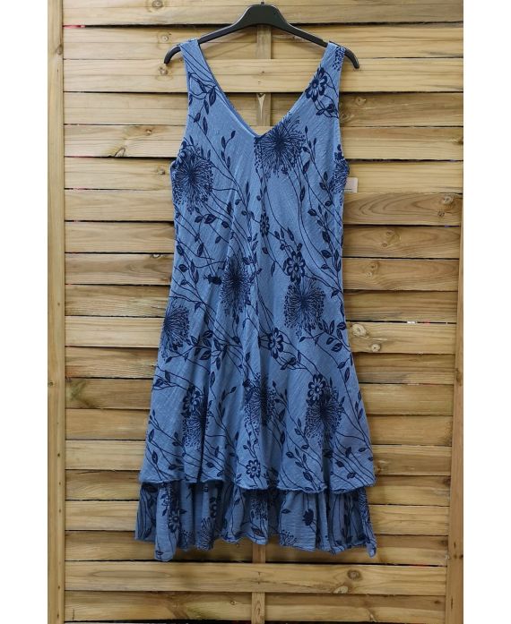 ROBE IMPRIMEE 0738 BLEU