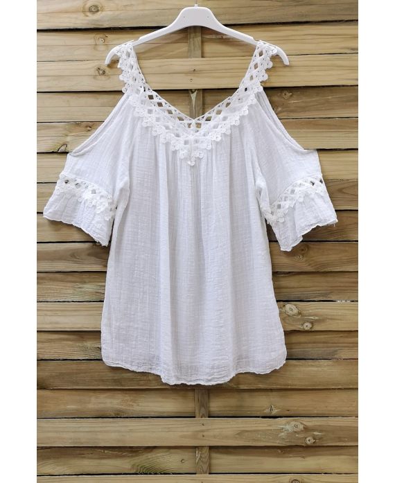 TUNIC SHOULDERS DENUDEES 0759 WHITE