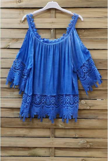 TOP DI PIZZO 0644 BLU ROYAL