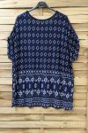 LARGE SIZE TOP PRINT LACE 0782 NAVY BLUE