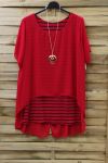 LARGE SIZE TUNIC CLOAKING RAYEE 0786 RED