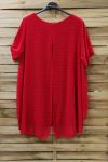 LARGE SIZE TUNIC CLOAKING RAYEE 0786 RED