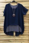 LARGE SIZE TUNIC CLOAKING RAYEE 0786 NAVY BLUE