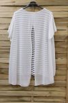 LARGE SIZE TUNIC CLOAKING RAYEE 0786 WHITE