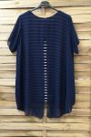 GROOT FORMAAT TUNIEK CLOAKING RAYEE 0786 NAVY BLAUW