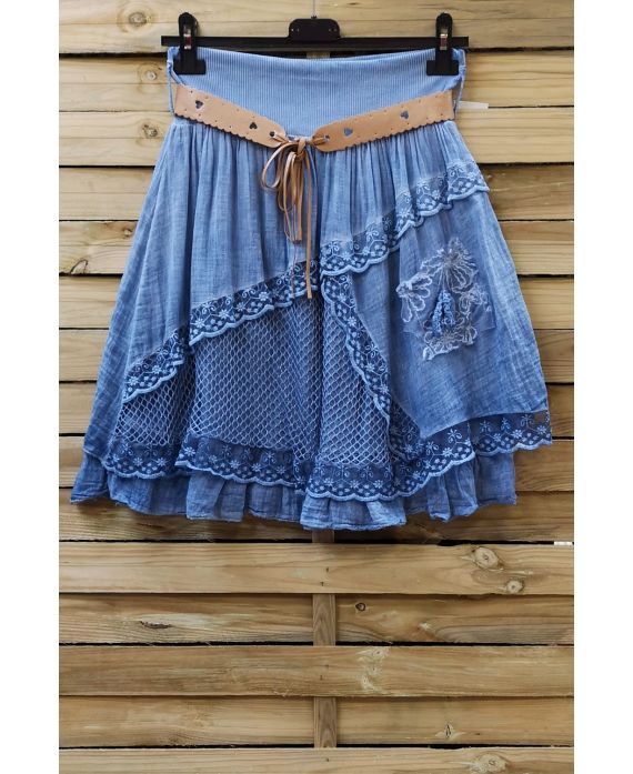 GONNA IN COTONE BLU 0779