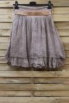 SKIRT IN COTTON 0779 TAUPE