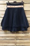 SKIRT IN COTTON 0779 BLACK