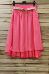 SILK SKIRT 0777 CORAL