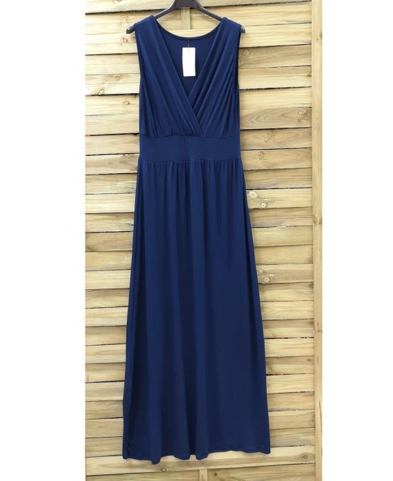 LANGES KLEID 0807-MARINE-BLAU