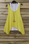 TOP 2 PEZZI + COLLANA 0808 GIALLO