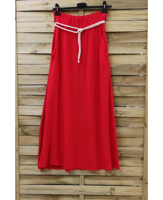 LONG SKIRT WITH 2 POCKETS RED