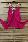 TOP HAS SHOULDER STRAPS 0803 FUSHIA