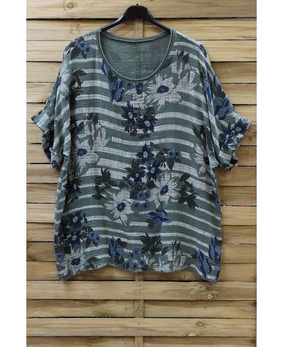 LARGE SIZE TUNIC PRINTED 0761 KHAKI