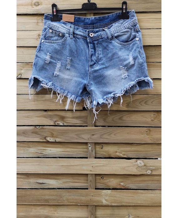 SHORTS JEANS DESTROYED x 3-0088 BLUE