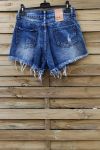 SHORT JEANS PERLES x 3 0089 BLEU