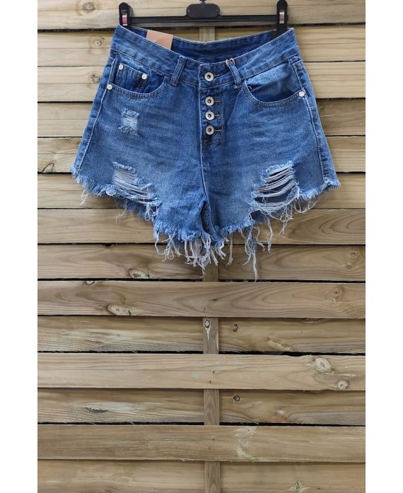 SHORTS JEANS DESTROYED x 3-0090 BLUE