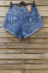 SHORT JEANS PERLES x 3 0094 BLEU