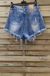 SHORT JEANS PERLES x 3 0095 BLEU